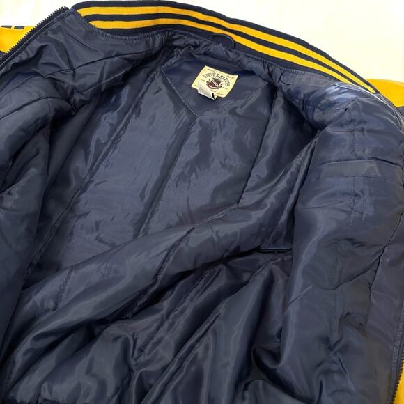 Y2K VTG Michigan Wolverines Varsity Jacket Steve & Barry’s UofM Maize Blue XXL - Picture 5 of 7